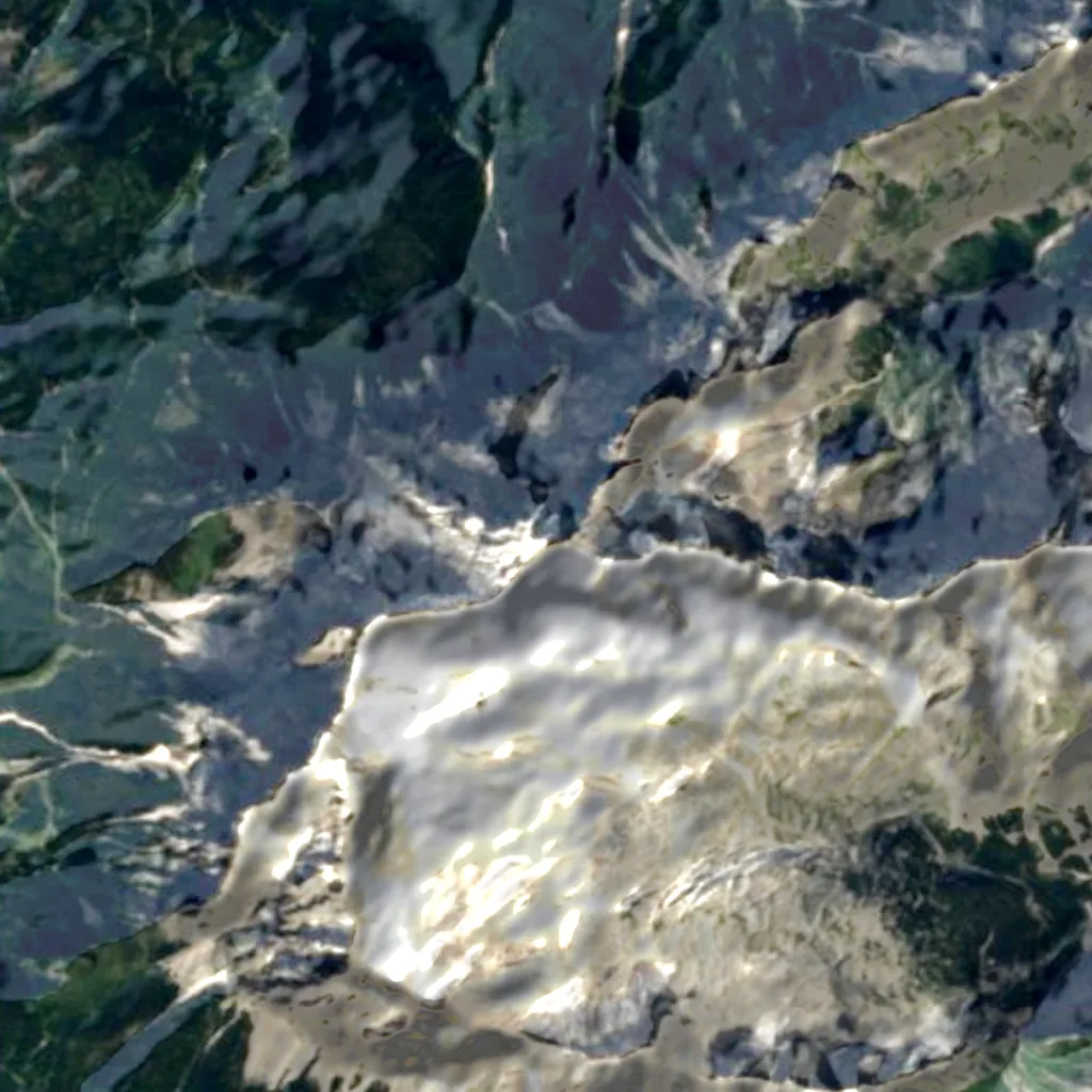 Zugspitze seen from above (Sentinel-2)
