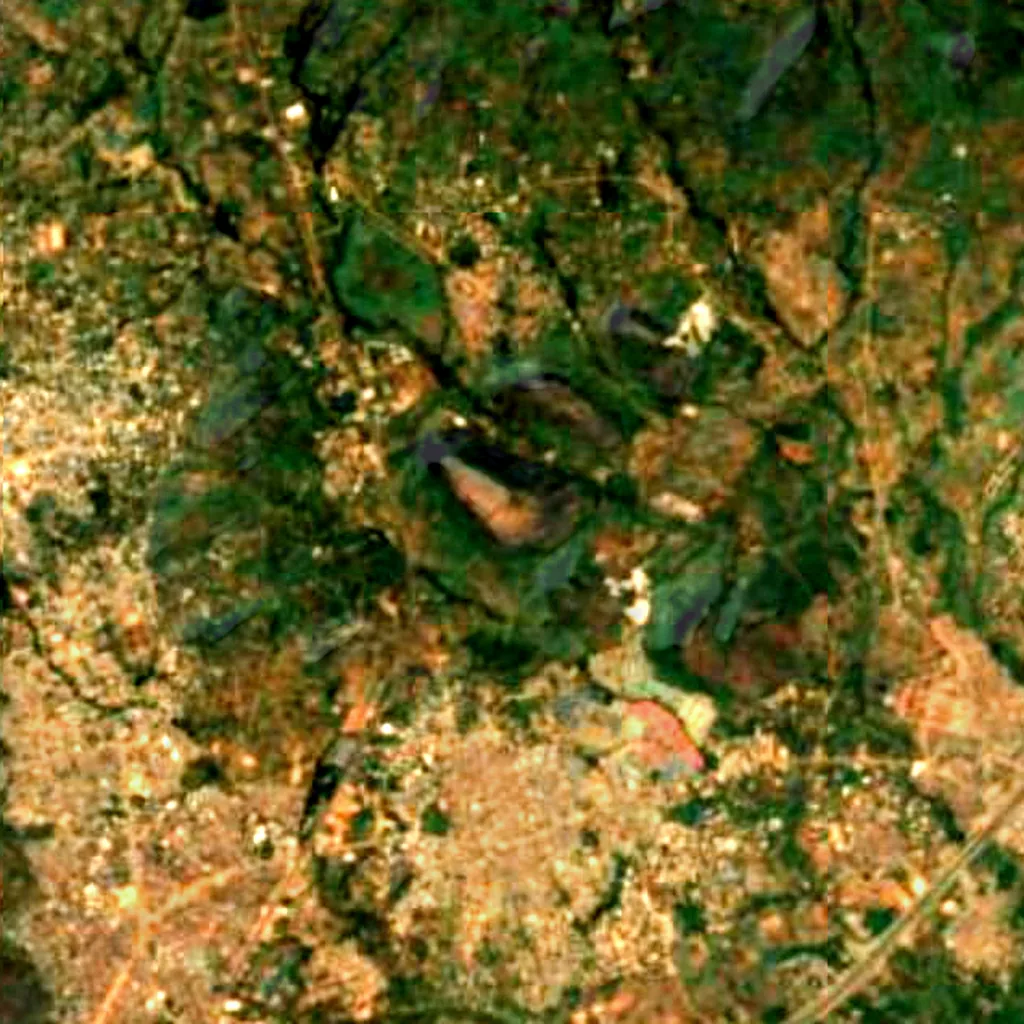 Zuma Rock seen from above (Sentinel-2)